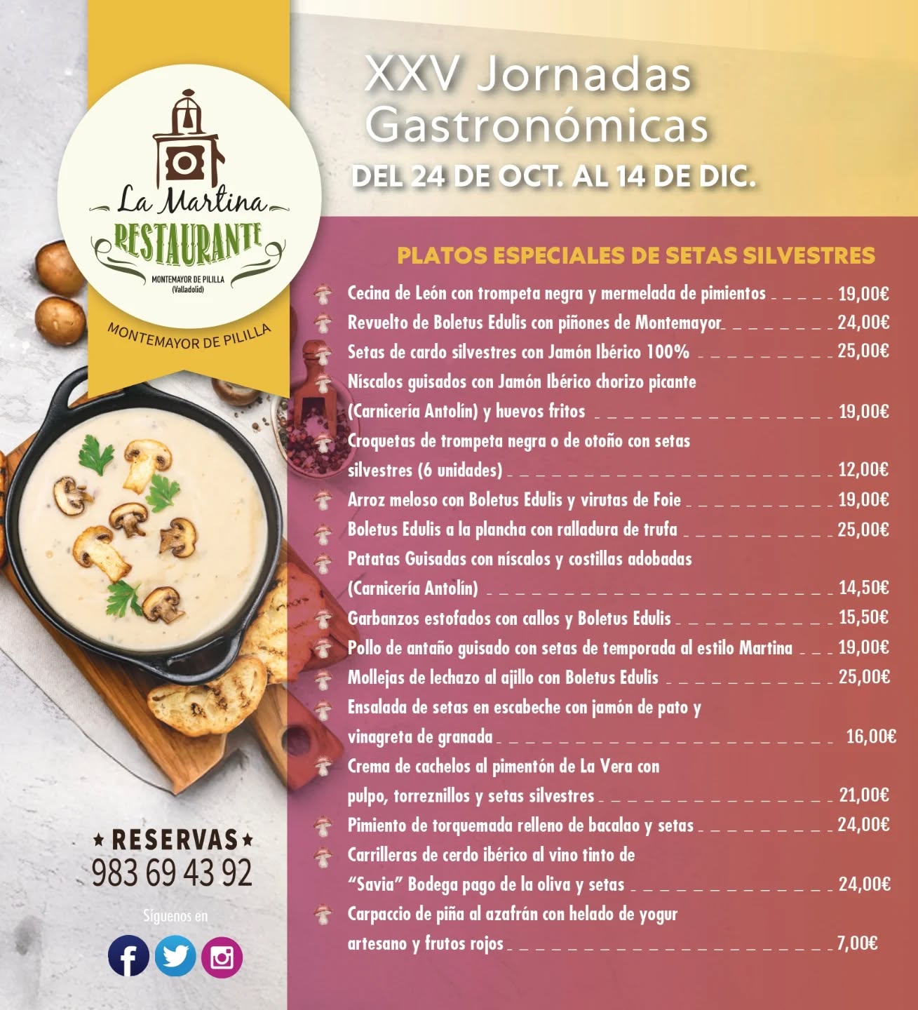 Rte La Martina Jornadas Setas Cartel 2025